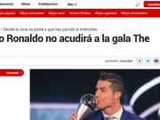 西媒曝C罗不出席FIFA颁奖典礼 莫德里奇获最佳